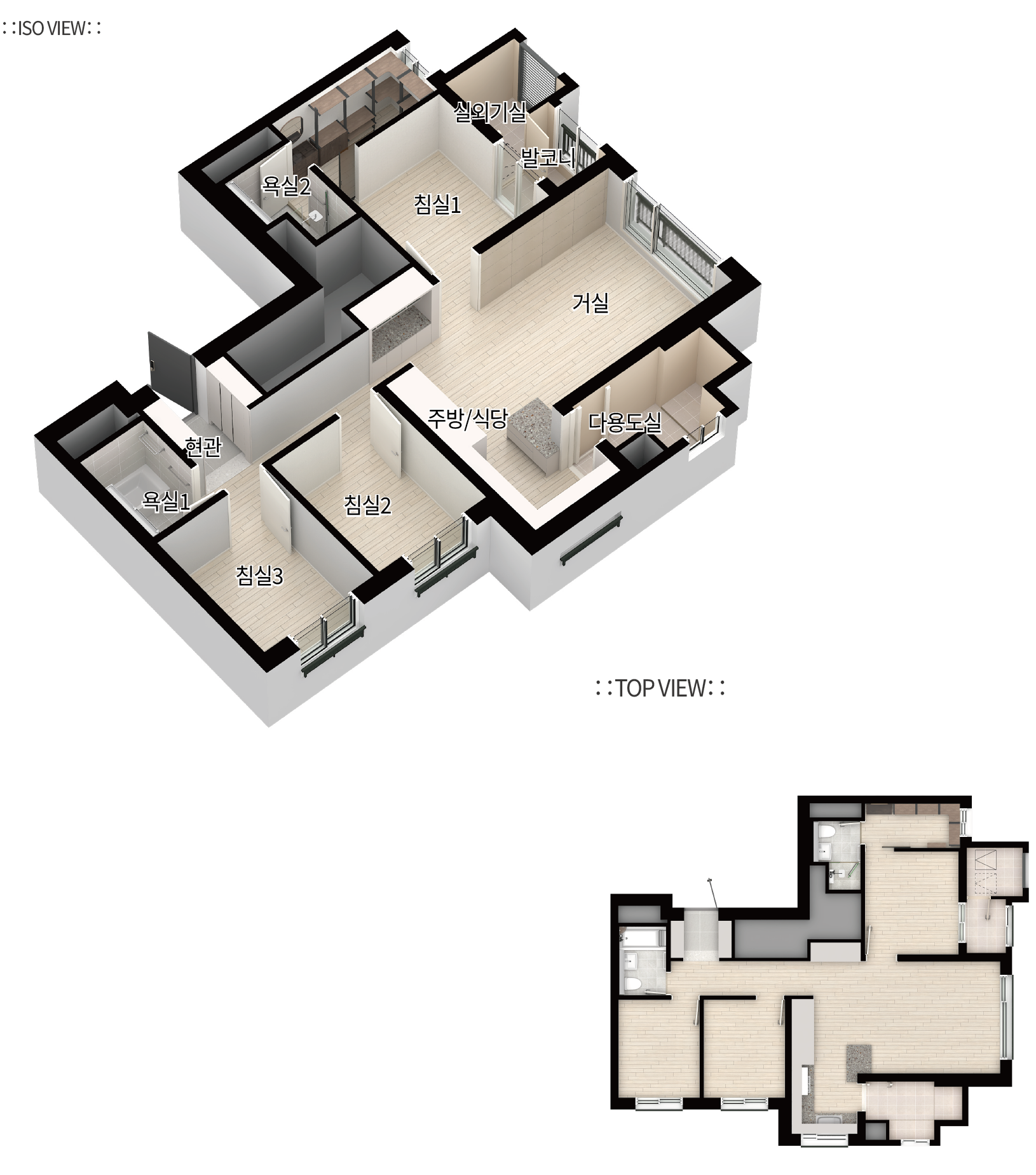 강화 두산위브 센트럴파크 59B 타입 평형 안내